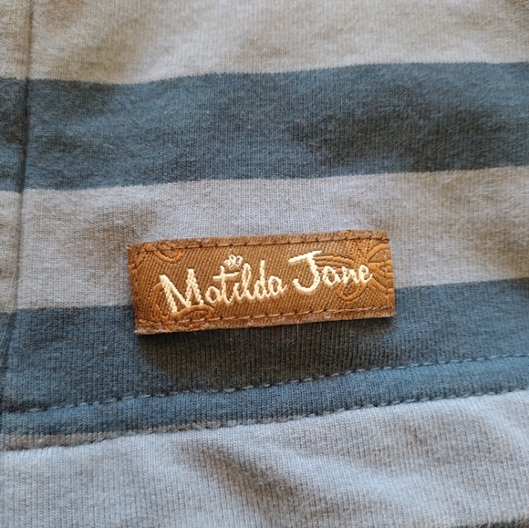 Matilda Jane Blue Striped Fall Breeze Pea Coat Medium - Picture 10 of 10